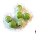 150 Perle in Vetro ovale effetto marmo 10 x 8 mm - Verde Acido