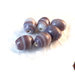 150 Perle in Vetro ovale effetto marmo 10 x 8 mm - Viola Lilla Pastello