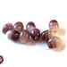 150 Perle in Vetro ovale effetto marmo 10 x 8 mm - Viola Lilla Trasparente