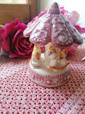 Giostrina rosa in ceramica vietrese idea regalo 