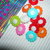 Set n.5 bottoni FIORE mm.15, mix color