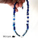                                               Collana e orecchini con perle e cristalli blu
