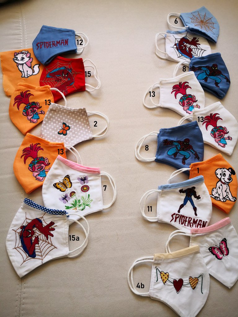 Mascherina per il viso, riutilizzabile, per bambini e adulti, 7 colori, 4 misure