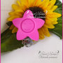 Clip in silicone alimentare certificato *Stella smie* FUXIA