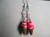 Ice cream earrings strawberry