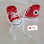 Scarpette tipo converse ad uncinetto in cotone