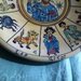 Piatto murale di maiolica artistica dipinto a mano con segni zodiacali mediovali