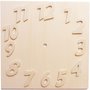 Set Base sagoma forma Orologio a forma quadrata + numeri in legno per il fai da te