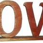 Love scritta in legno cm 11,5 x 33 spessore 8 mm decorata