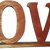 Love scritta in legno cm 11,5 x 33 spessore 8 mm decorata