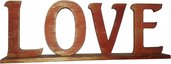 Love scritta in legno cm 11,5 x 33 spessore 8 mm decorata