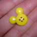 Set 5 bottoni TOPOLINO gialli, mm.22 