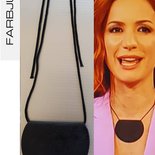 Collana ciondolo glitterato e cordoncino azzurro - collezione HARDW