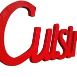 Scritta In Legno Cuisine Cm L 32x 12 H Spessore 8 Mm (rosso - 7