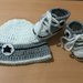 Scarpine e cappellino neonato uncinetto all star