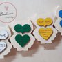 Bomboniere da appoggio in legno a forma di gufi gufetti con cuore e frase personalizzabile