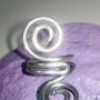 Anello in wire doppia spirale