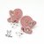 Orecchini rosa in soutache con fiori e swarovski 
