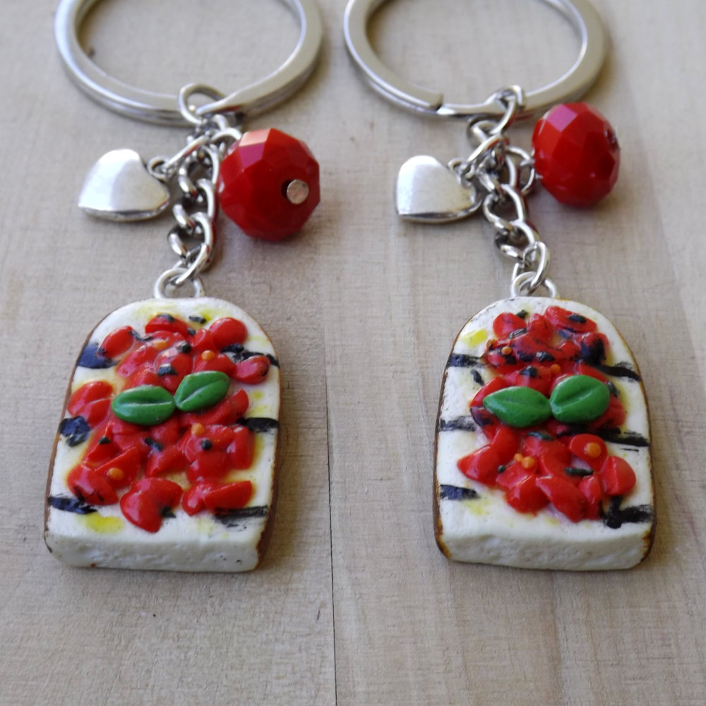 10 Portachiavi A Forma Di Pomodoro - Ciondoli Frutta In Metallo E Resina Per Borse E Zaini, Souvenir Feste A Tema, Regali Per Donne