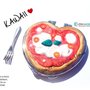 Specchietto kawaii PIZZA cuore! molto originale very cute! ^_^