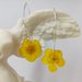 Orecchini donna lunghi orecchini fatti a mano orecchini fiori di ranuncolo giallo pendenti donna