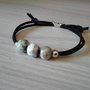 Bracciale con perle in ceramica raku 