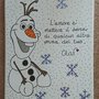 QUADRO CON "PUPAZZO DI NEVE OLAF"