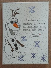 QUADRO CON "PUPAZZO DI NEVE OLAF"
