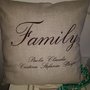 cuscino famiglia family ricamo personalizzato idea regalo