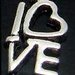 10 CHARMS - PENDENTE - COLOR ARGENTO "LOVE" 14x8mm