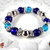 Bracciale vetro e metallo - Blu Turchese - Collezione Sera - LuZ Italy