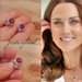 Orecchini kate Middleton principessa duchessa brillantini rosso rubino regalo cristallo