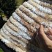 Mantellina in lana pelliccia lavorato ai ferri / poncho donna ecopelliccia