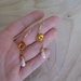 Orecchini pendenti anna bolena the Tudors arancio perla regalo rinascimento vintage 