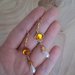 Orecchini pendenti anna bolena the Tudors arancio perla regalo rinascimento vintage 