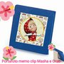 Memo Clip portafoto segnaposto bomboniere legno Gadget Regalini Ricordo Fine Festa compleanno personalizzato bambini Masha e Orso, Bing, Alvin