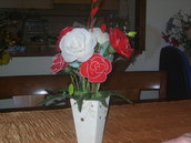 vaso di rose