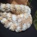 Scaldacollo in morbida lana fatto ai ferri / effetto pelliccia / colori sfumati