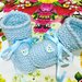 Stivaletti  scarpine crochet neonato bebè  COTONE 100%
