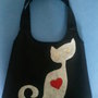 BORSA STOFFA GATTO