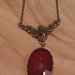 collana outlander Claire rubino rosso ciondolo regalo Jaime amore vintage