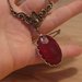 collana outlander Claire rubino rosso ciondolo regalo Jaime amore vintage