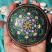 Pietra mandala per meditazione "Lotus colorato"