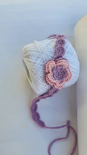 Fascia neonata in cotone lilla