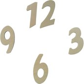 Numeri base in legno per orologi e il fai da te 2 kit