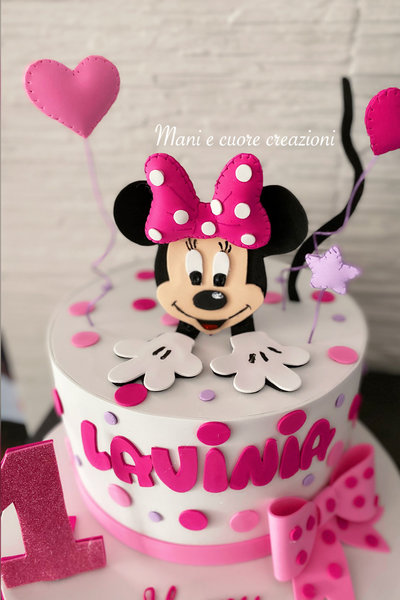Torta Minnie Lavinia ❤️ 1 anno ❤️scenografica - Feste - Decorazion