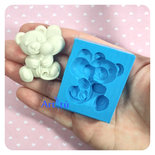 Stampo in silicone orso con palloncini per decorazioni bomboniere battesimo nascita gessetti profumati per resina pasta di mais