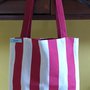 Borsa shopper in cotone foderata