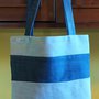 Borsa shopper in jeans foderata in cotone