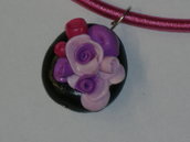 ciondolo rose viola